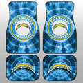 Los Angeles Chargers Car Floor Mats Custom Tie Dye Car Accessories - Gearcarcover - 1