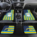 Los Angeles Chargers Car Floor Mats Custom US Flag Style - Gearcarcover - 2