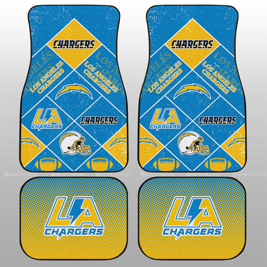Los Angeles Chargers Car Floor Mats Sporty Team Collection - Gearcarcover - 1