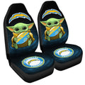 Los Angeles Chargers Car Seat Covers Baby Yoda Car Accessories For Fan - Gearcarcover - 3