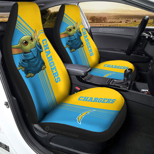 Los Angeles Chargers Car Seat Covers Baby Yoda Car Accessories - Gearcarcover - 2