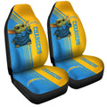Los Angeles Chargers Car Seat Covers Baby Yoda Car Accessories - Gearcarcover - 3