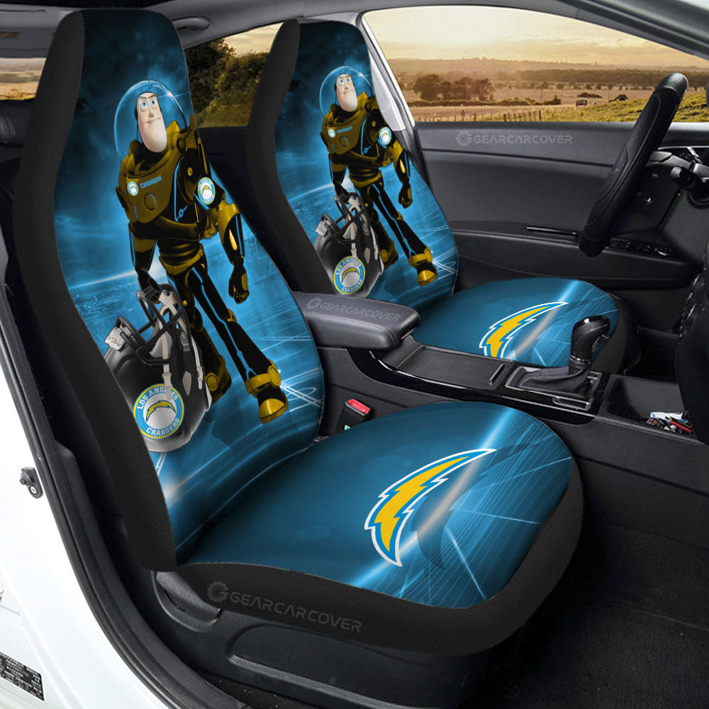 Los Angeles Chargers Car Seat Covers Buzz Lightyear Car Accessories For Fan - Gearcarcover - 2