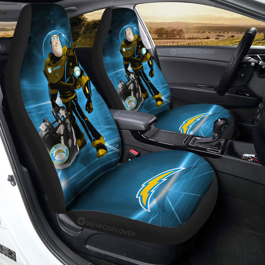 Los Angeles Chargers Car Seat Covers Buzz Lightyear Car Accessories For Fan - Gearcarcover - 2