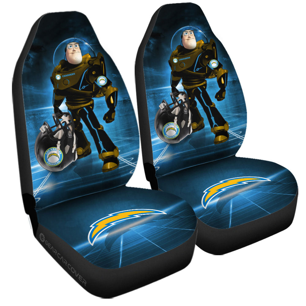 Los Angeles Chargers Car Seat Covers Buzz Lightyear Car Accessories For Fan - Gearcarcover - 3