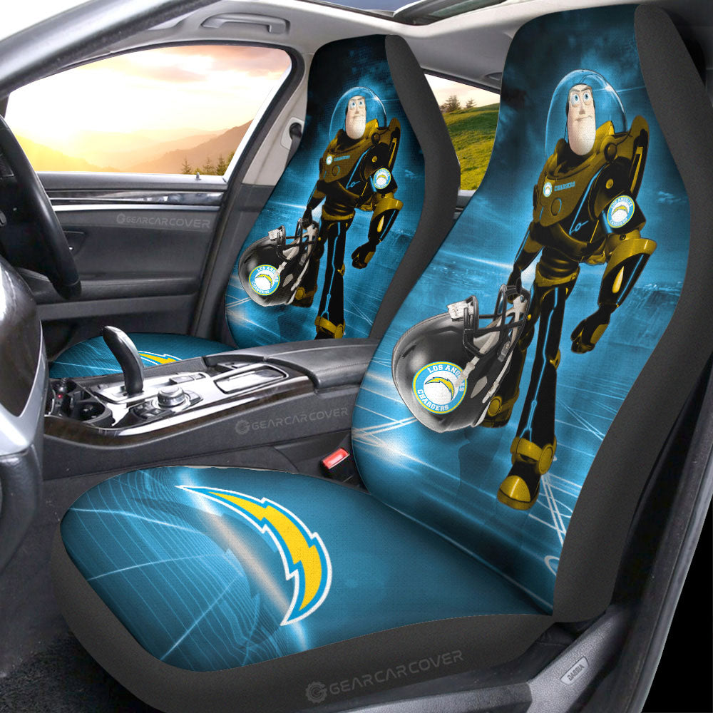 Los Angeles Chargers Car Seat Covers Buzz Lightyear Car Accessories For Fan - Gearcarcover - 1