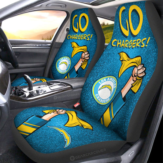 Los Angeles Chargers Car Seat Covers Custom Car Accessories - Gearcarcover - 1
