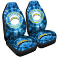 Los Angeles Chargers Car Seat Covers Custom Tie Dye Car Accessories - Gearcarcover - 3