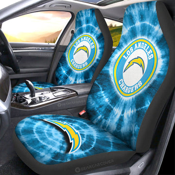 Los Angeles Chargers Car Seat Covers Custom Tie Dye Car Accessories - Gearcarcover - 1