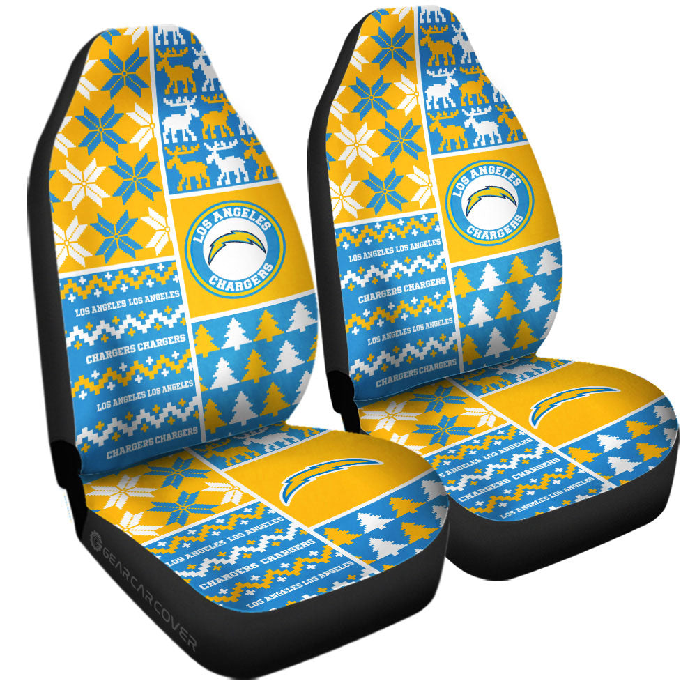 Los Angeles Chargers Car Seat Covers Custom Ugly Style Car Accessories - Gearcarcover - 3