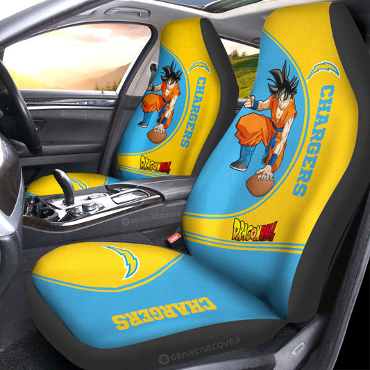 Los Angeles Chargers Car Seat Covers Goku Car Accessories For Fans - Gearcarcover - 1