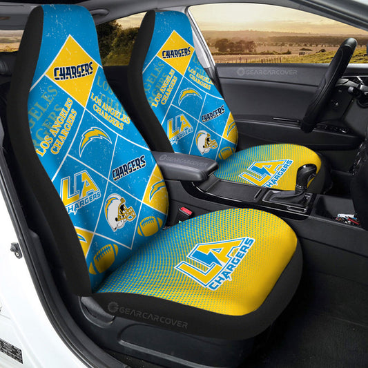 Los Angeles Chargers Car Seat Covers Sporty Team Collection - Gearcarcover - 2