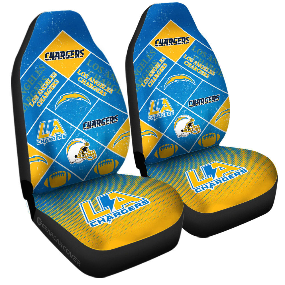 Los Angeles Chargers Car Seat Covers Sporty Team Collection - Gearcarcover - 3
