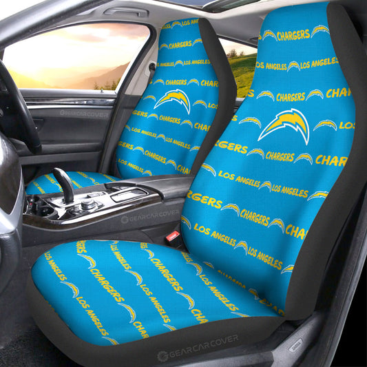 Los Angeles Chargers Car Seat Covers Sporty Team Collection - Gearcarcover - 1