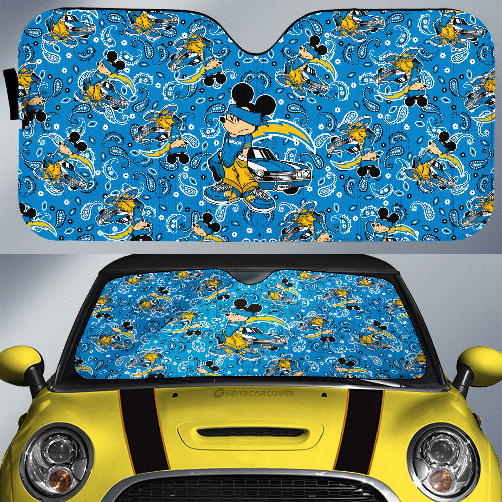 Los Angeles Chargers Car Sunshade Cartoon Theme Collection - Gearcarcover - 1