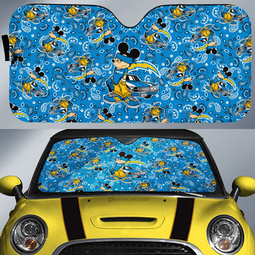 Los Angeles Chargers Car Sunshade Cartoon Theme Collection - Gearcarcover - 1