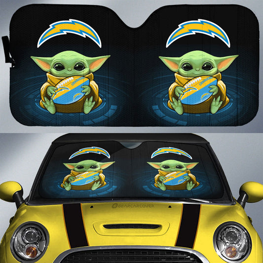 Los Angeles Chargers Car Sunshade Custom Car Accessories For Fan - Gearcarcover - 1