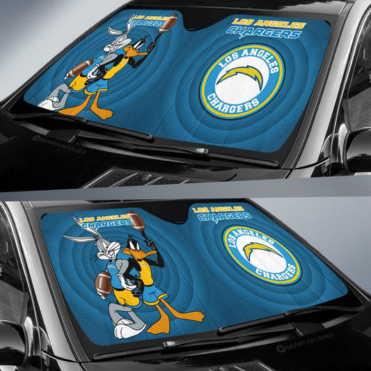 Los Angeles Chargers Car Sunshade Custom Car Accessories - Gearcarcover - 2