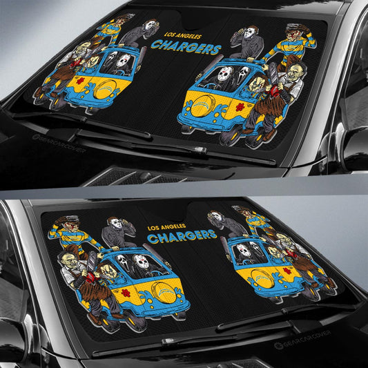 Los Angeles Chargers Car Sunshade Custom Car Accessories - Gearcarcover - 2