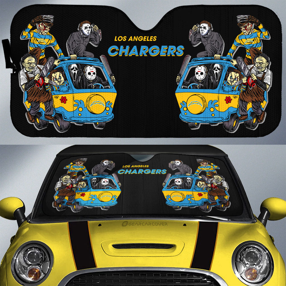 Los Angeles Chargers Car Sunshade Custom Car Accessories - Gearcarcover - 1