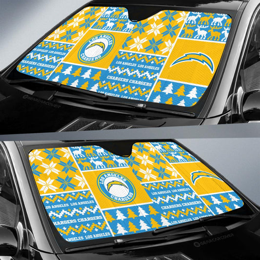 Los Angeles Chargers Car Sunshade Custom Ugly Style Car Accessories - Gearcarcover - 2