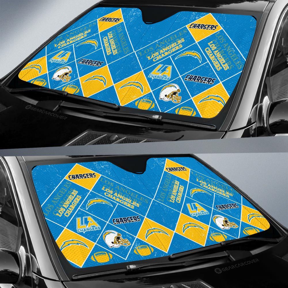 Los Angeles Chargers Car Sunshade Sporty Team Collection - Gearcarcover - 2