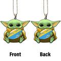 Los Angeles Chargers Ornament Baby Yoda Car Accessories - Gearcarcover - 4