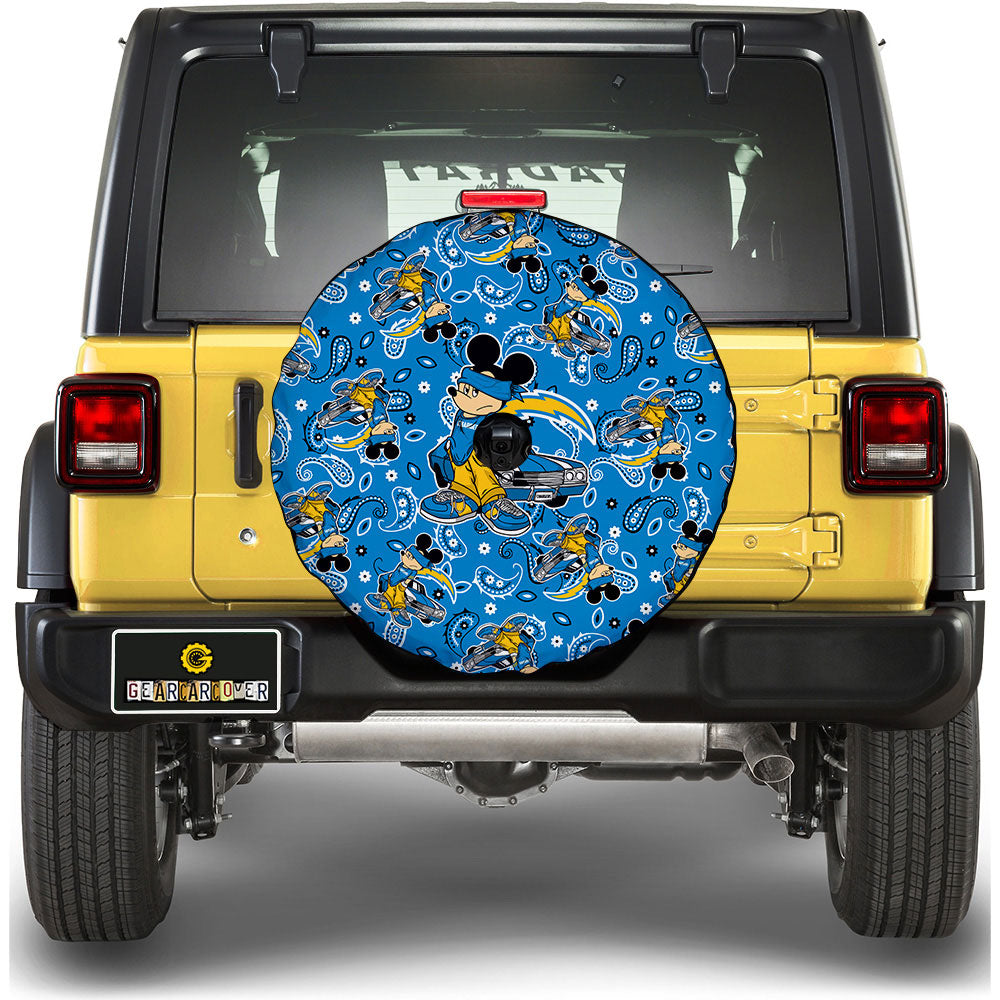 Los Angeles Chargers Spare Tire Covers Camera Hole Cartoon Theme Collection - Gearcarcover - 1