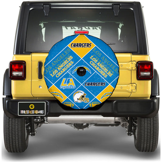 Los Angeles Chargers Spare Tire Covers Camera Hole Sporty Team Collection - Gearcarcover - 1