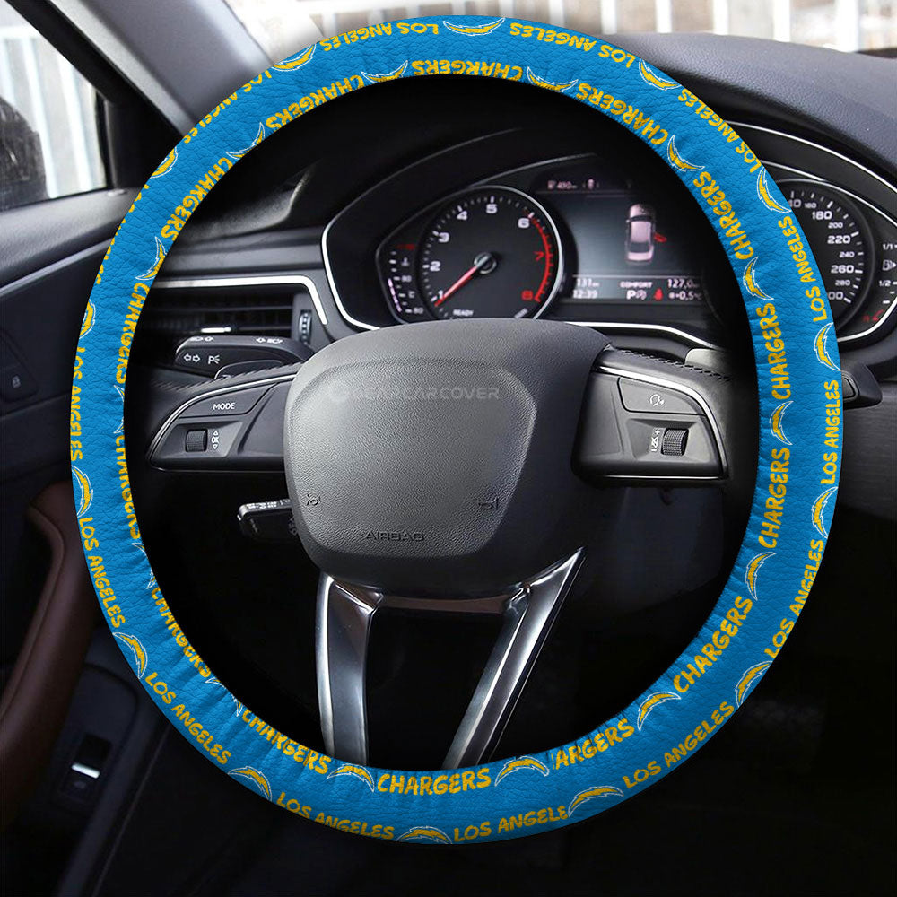 Los Angeles Chargers Steering Wheel Cover Sporty Team Collection - Gearcarcover - 4