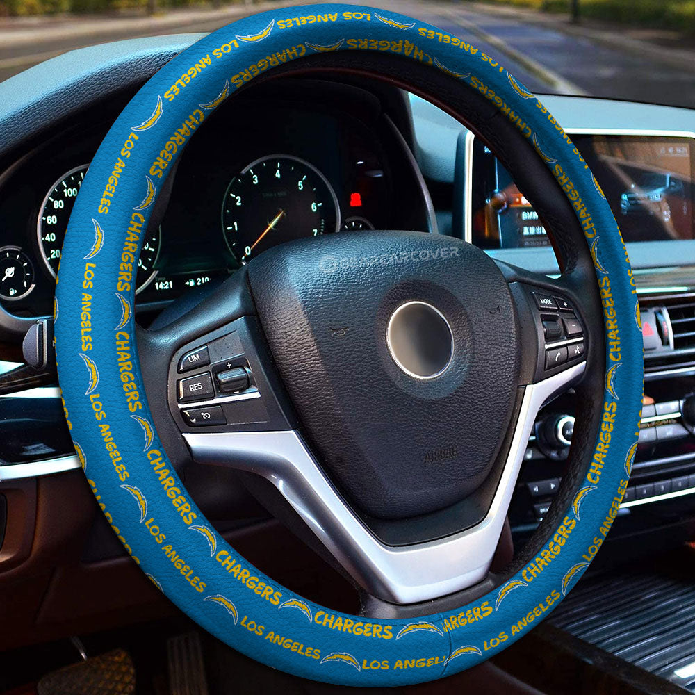 Los Angeles Chargers Steering Wheel Cover Sporty Team Collection - Gearcarcover - 1