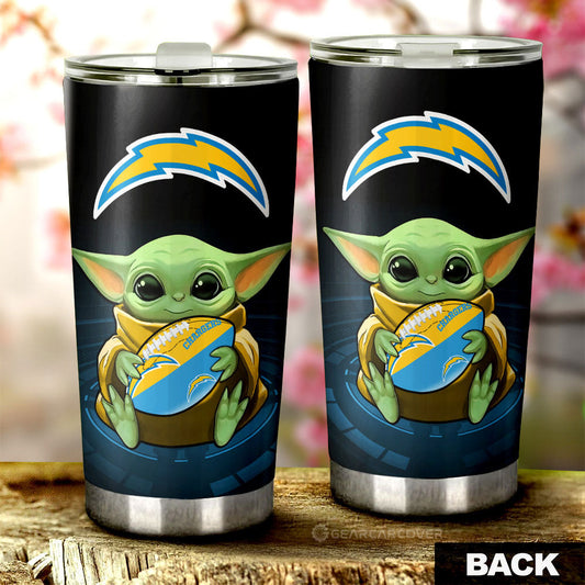 Los Angeles Chargers Tumbler Cup Custom Car Accessories For Fan - Gearcarcover - 2