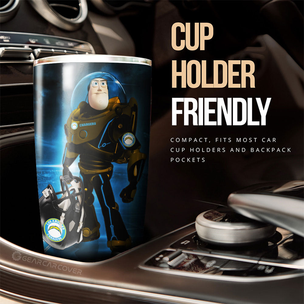 Los Angeles Chargers Tumbler Cup Custom Car Accessories For Fan - Gearcarcover - 3