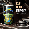 Los Angeles Chargers Tumbler Cup Custom Car Accessories For Fan - Gearcarcover - 3