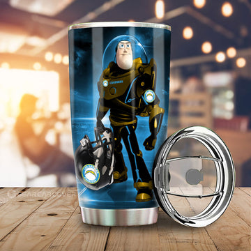 Los Angeles Chargers Tumbler Cup Custom Car Accessories For Fan - Gearcarcover - 1