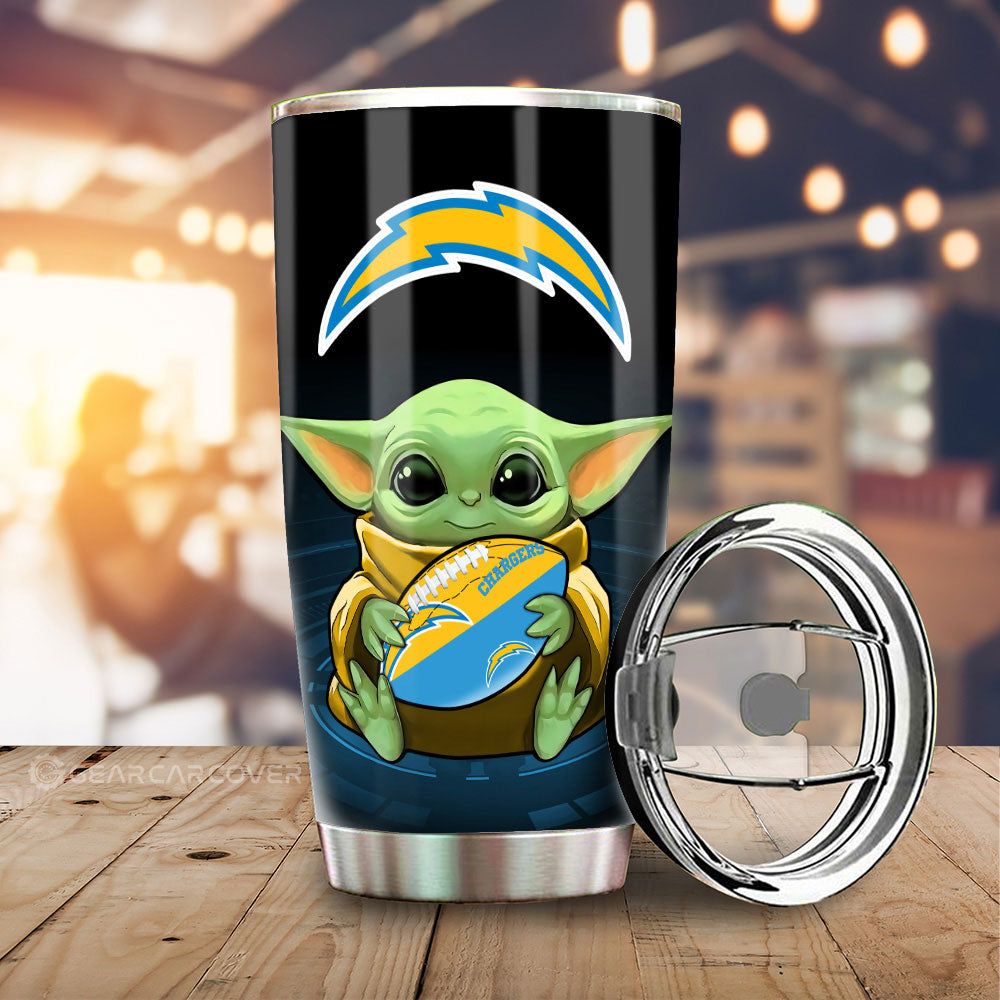 Los Angeles Chargers Tumbler Cup Custom Car Accessories For Fan - Gearcarcover - 1
