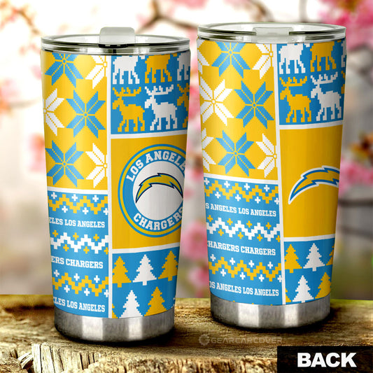 Los Angeles Chargers Tumbler Cup Custom Ugly Style Car Accessories - Gearcarcover - 2