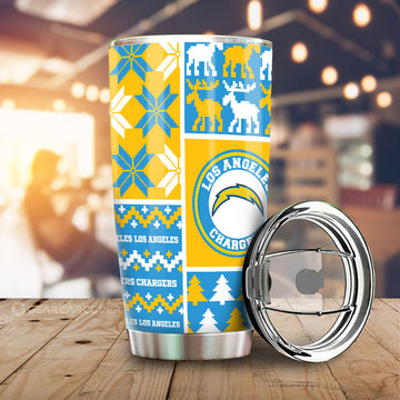 Los Angeles Chargers Tumbler Cup Custom Ugly Style Car Accessories - Gearcarcover - 1