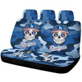 Los Angeles Dodgers Car Back Seat Covers Skull Theme Collection - Gearcarcover - 1