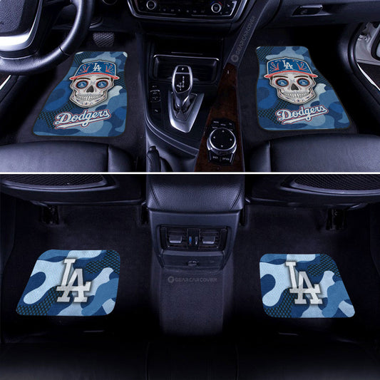 Los Angeles Dodgers Car Floor Mats Skull Theme Collection - Gearcarcover - 2