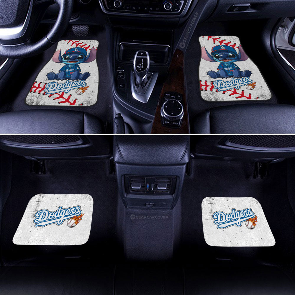 Los Angeles Dodgers Car Floor Mats Stitch Theme Collection - Gearcarcover - 2