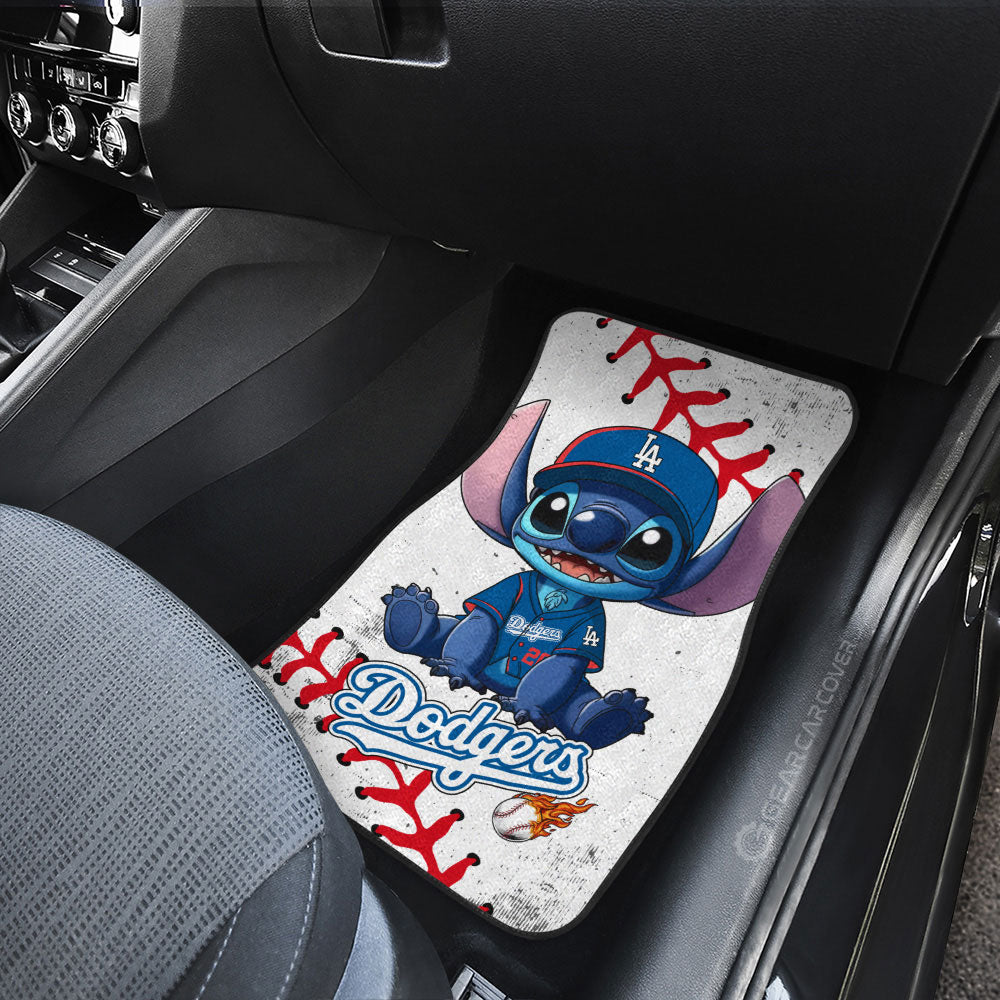 Los Angeles Dodgers Car Floor Mats Stitch Theme Collection - Gearcarcover - 3