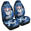 Los Angeles Dodgers Car Seat Covers Skull Theme Collection - Gearcarcover - 3