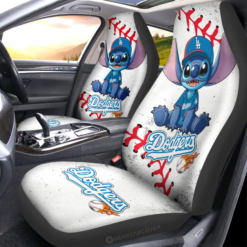 Los Angeles Dodgers Car Seat Covers Stitch Theme Collection - Gearcarcover - 1