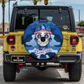 Los Angeles Dodgers Spare Tire Covers Camera Hole Skull Theme Collection - Gearcarcover - 3