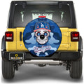 Los Angeles Dodgers Spare Tire Covers Camera Hole Skull Theme Collection - Gearcarcover - 1