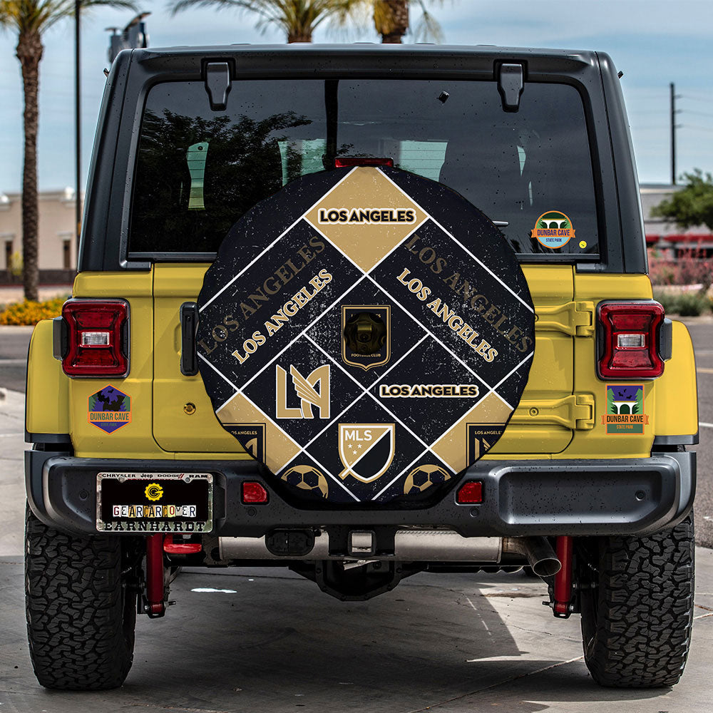 Los Angeles FC Spare Tire Covers Camera Hole Sporty Team Collection - Gearcarcover - 2