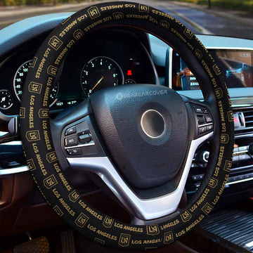 Los Angeles FC Steering Wheel Cover Sporty Team Collection - Gearcarcover - 1