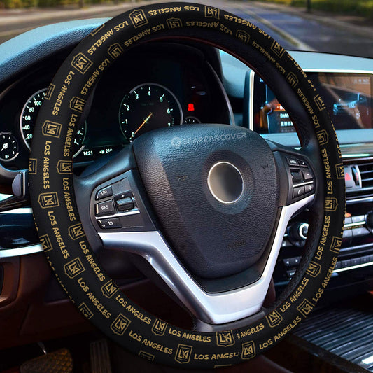 Los Angeles FC Steering Wheel Cover Sporty Team Collection - Gearcarcover - 1