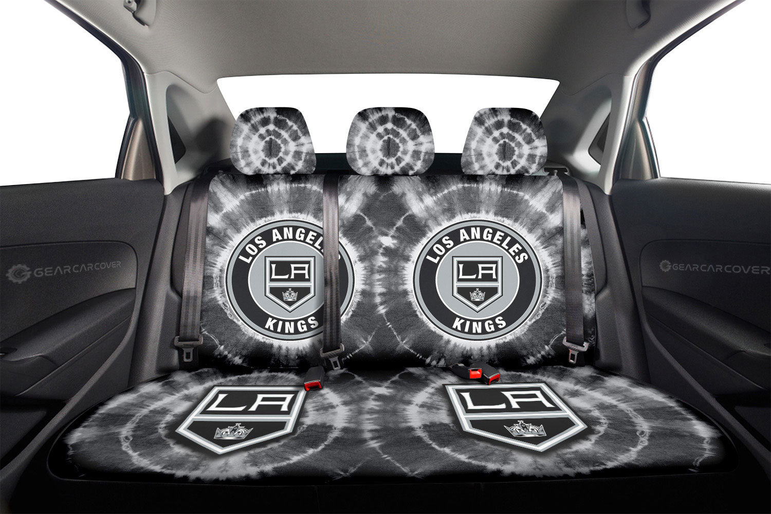 Los Angeles Kings Car Back Seat Covers Custom Tie Dye Car Accessories - Gearcarcover - 2